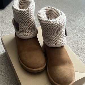 UGG Ankle Boots in Brown and Cream